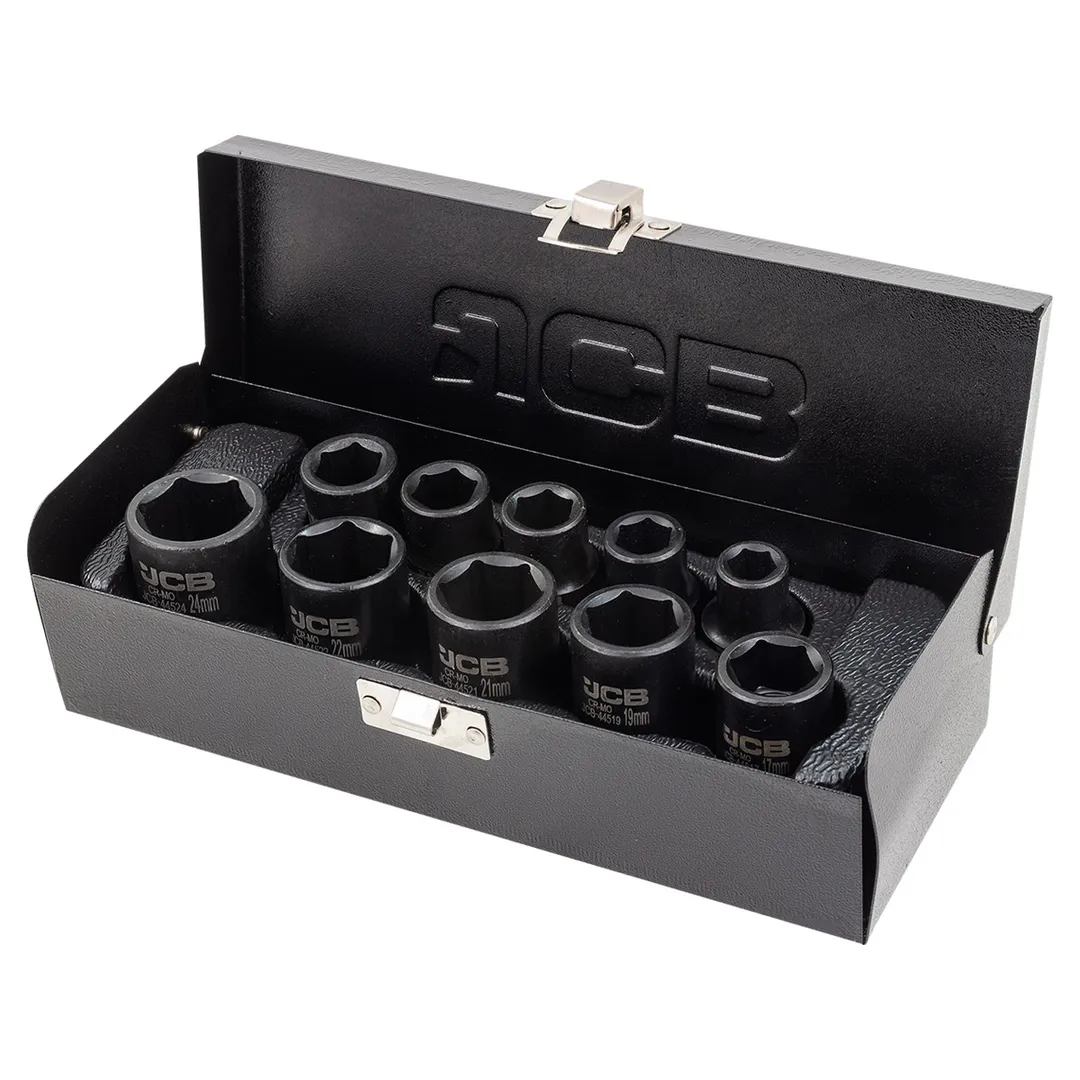 Набор ударных головок 10-24 мм, 10 пр, 1/2'' 6-гр JCB JCB-4101-5MPB