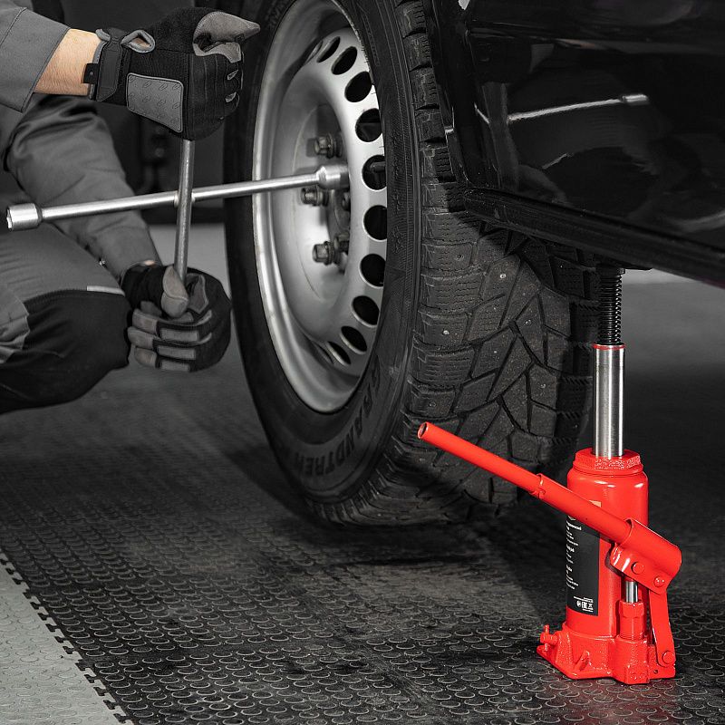 Домкрат гидравлический бутылочный, 5 т, 195-380 мм Sparta 50323