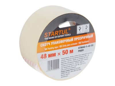 Скотч упаковочный прозрачный 48ммх50м STARTUL PROFI ST9042-1-48-50
