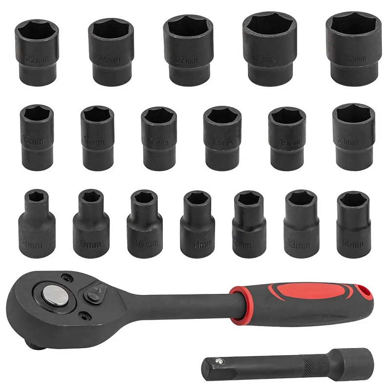 Набор ударных головок 20 пр., 1/2'' 8-32 мм Forsage F-019-5K