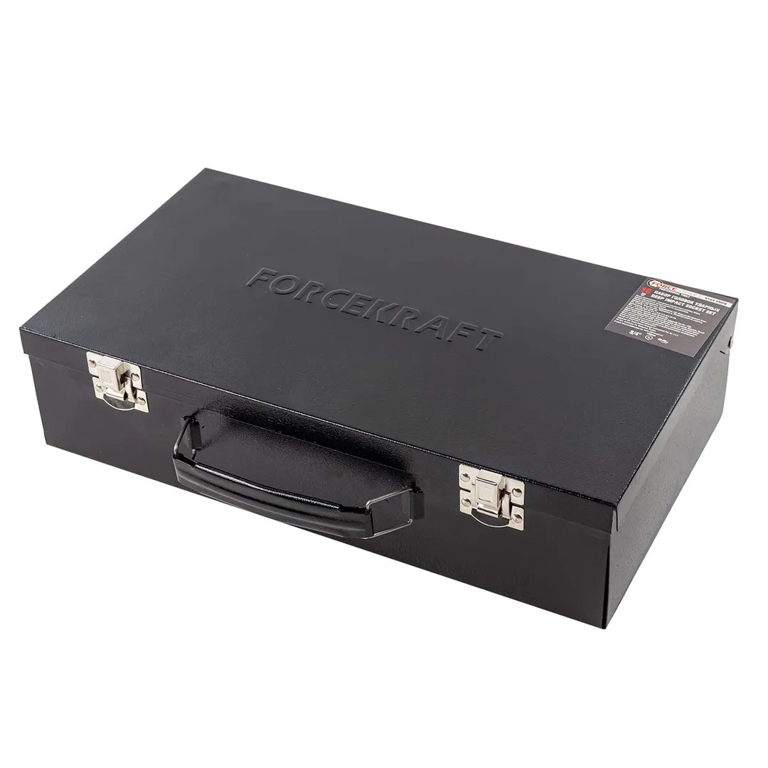 Набор ударных головок глубоких 6-гр: 17-50 мм, 12-гр: 36 мм 3/4'' 16 пр ForceKraft FK-6163-5MPB