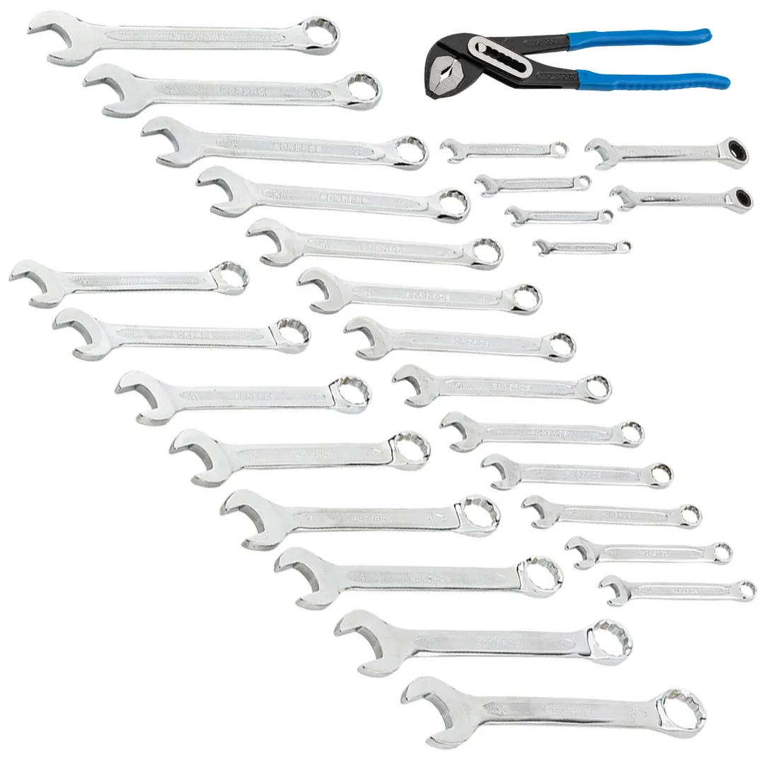 Набор ключей комбинированных 27 пр. 6-28, 30, 32 мм, ключи трещоточные 10, 13 мм Forsage F-5149R