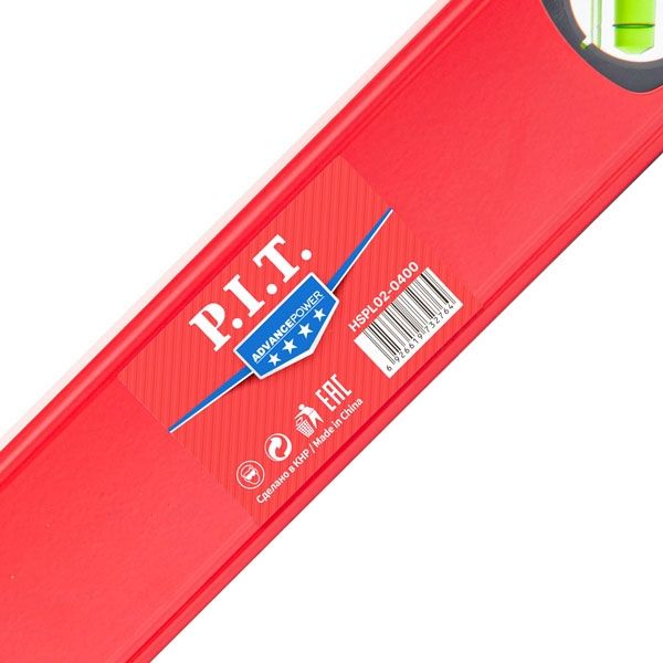 Уровень пузырьковый магнитный ADVANCE HSPL02-0400 (400мм, 3 капсулы, коробчатый,1мм/м) PIT HSPL02-0400