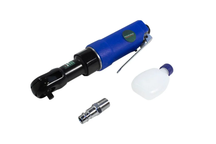 Пневмотрещотка с прорезиненной рукояткой 36Нм, 1/4'' потребление 77л/мин, 240 об/мин, L-200 мм,6.3Bar,штуцер 1/4'' Forsage F-RP7414