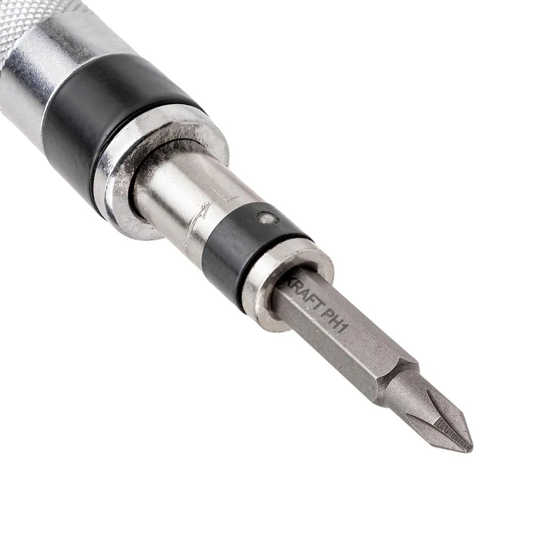 Ударно-поворотная отвертка с набором бит и экстракторами резьбы 7 пр ForceKraft FK-5064V