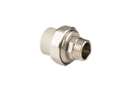 Американка ПП, наружная резьба 20х1/2", серая РосТурПласт 15519