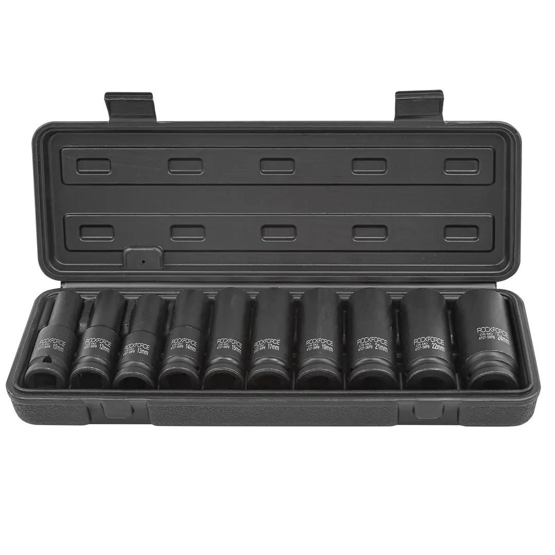 Набор головок ударных глубоких 10 пр.,1/2'' 6-гр., 10-24 мм RockForce RF-4107-5MPB