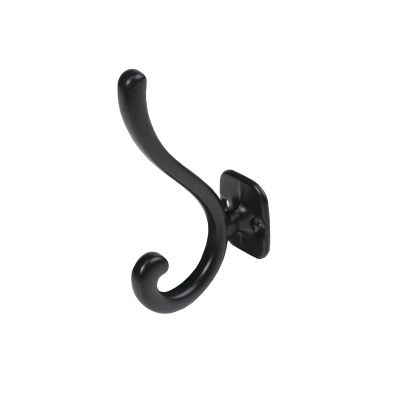 Крючок меб. двухрожковый мет. AКKORD черный матовый AKS 90381