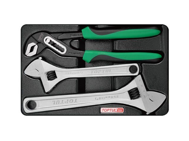 Набор плоскогубцы перест., ключ разводн. 3 пр. в ложементе Toptul GZA-0304