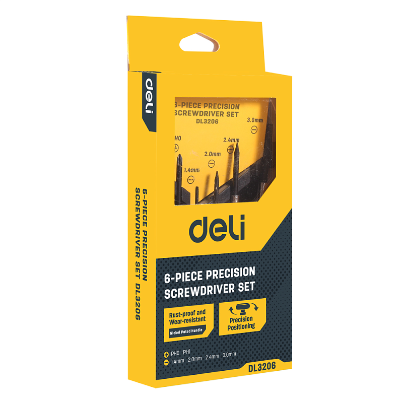 Набор прецизионных отверток Deli YS EDL3206, 6 шт