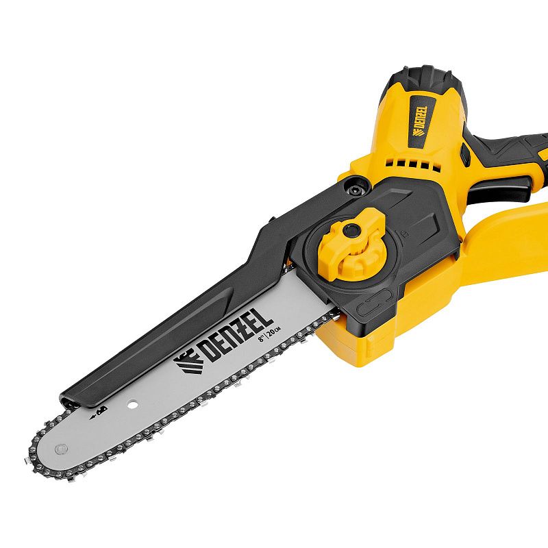 Цепная мини-пила аккумуляторная бесщет., СCS-200BL, шина 200 мм, Li-Ion, 20 В Denzel 58653