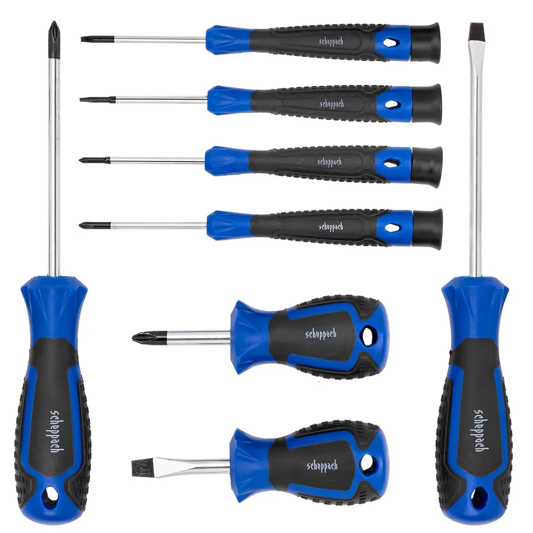 Набор отверток SL, PH, отверток для точных работ SL, PH 8 пр Scheppach Sch-7008P