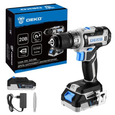 Дрель-шуруповерт аккумуляторная Loner 20V 085-1006 DEKO 085-1005