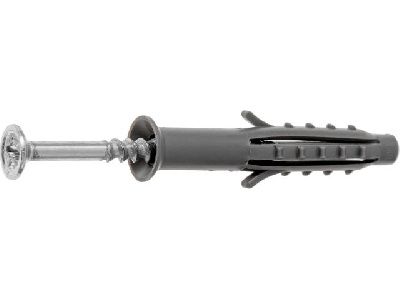 Дюбель-гвоздь с усом 6х40 мм полипропилен потай, 10 шт в зип-локе Starfix SMZ2-18216-10