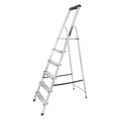 Стремянка алюминиевая с органайзером " Универсал", 6 ступеней, Сибртех 97896