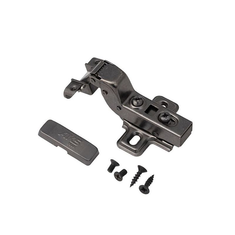 Петля д/алюм.рамки Z-1 внутренняя с доводчиком h2 clip-on черная, саморезы, заглушки, упак 2 шт., PRIME by AKS 114926