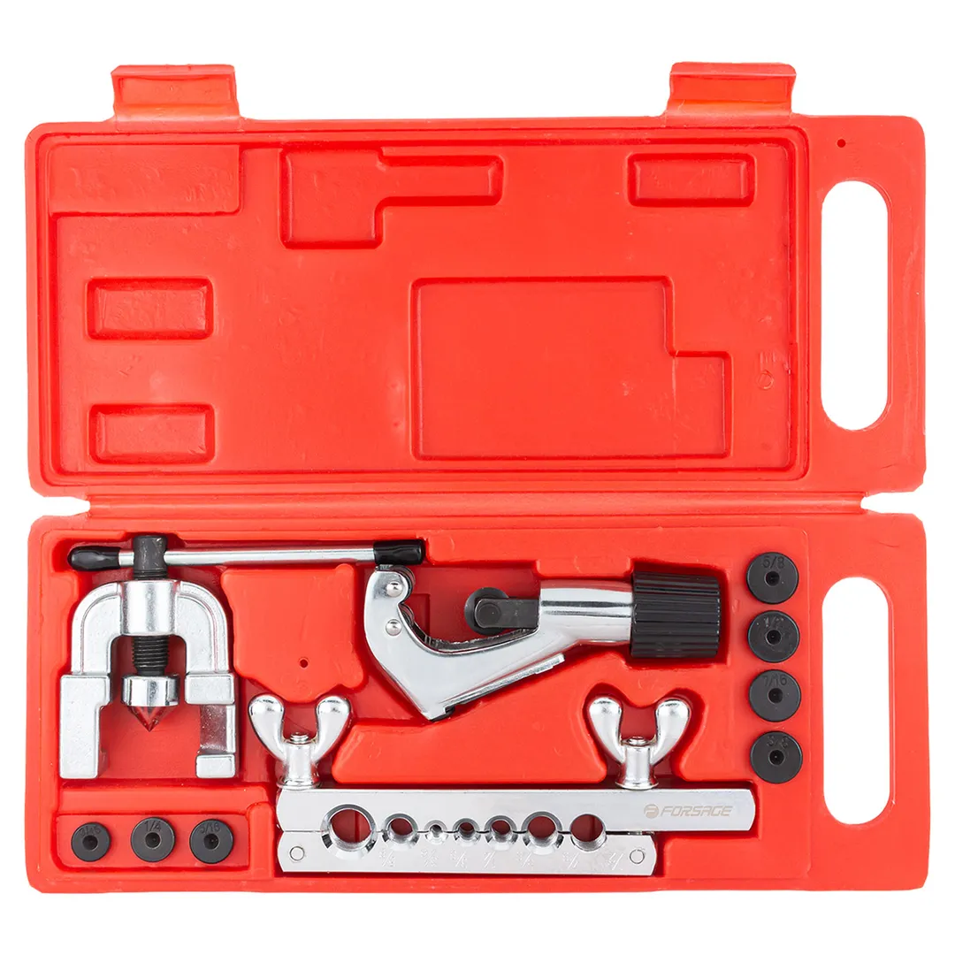 Набор инструментов для развальцовки трубок 10 пр., 3/16'', 1/4'', 5/16'', 3/8'', 7/16'', 1/2'', 5/8'' Forsage F-656