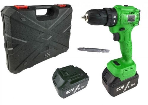 Дрель-шуруповерт аккумуляторная Greenpower 20 Pro SET 1 ZITREK 063-4061
