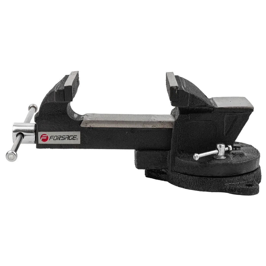 Тиски стальные поворотные с наковальней 4'', 100 мм Forsage F-6540104