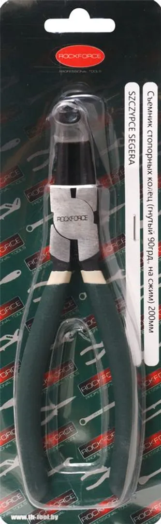 Съемник стопорных колец гнутый на сжим 90°, 200 мм RockForce RF-609200HB