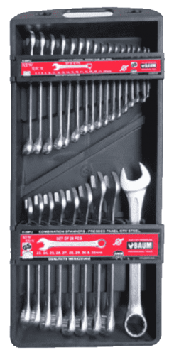 Набор комбинированных ключей отогнутых на 75 гр. 6-32 мм 22 пр. Baum 40-22МР