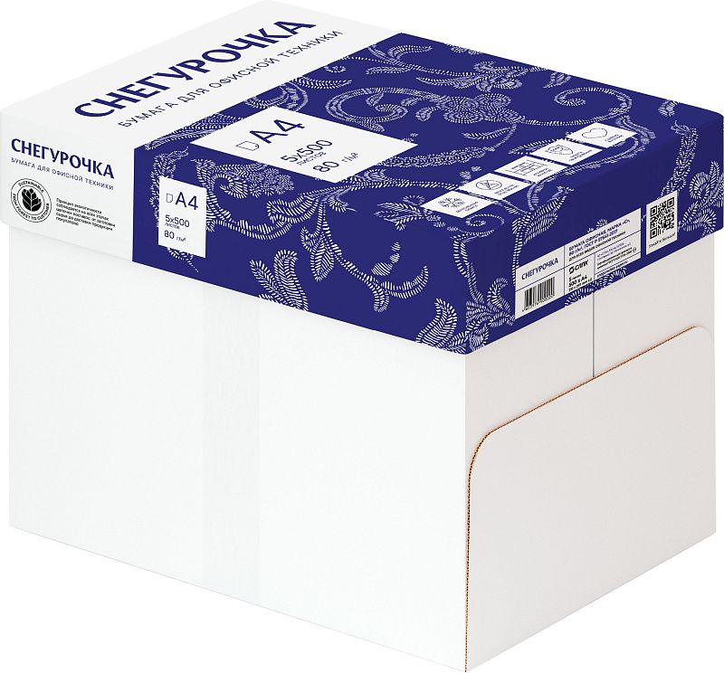 Бумага "Снегурочка", А4, 500 листов, 80 г/м2