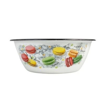 Миска 2л (белая) Цветное печенье Керченский металлургический завод 40304-102/5БлЦвп