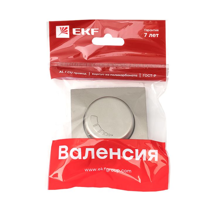 Валенсия лицевая панель светорегулятора 600W 220В кашемир EKF PROxima ESD06-L-101-40