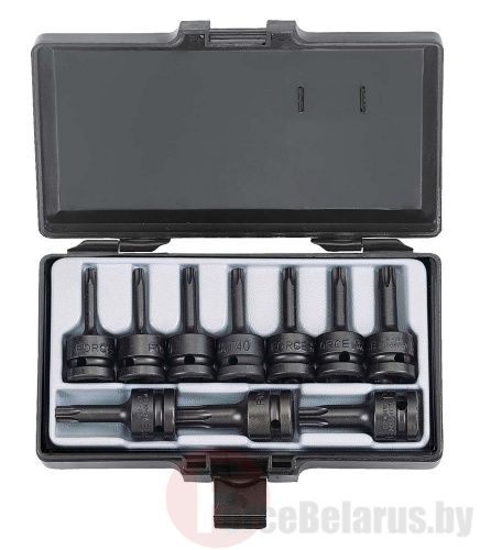 Набор головок-бит Torx ударных T20-T70 10 пр. 1/2'' Force 41013