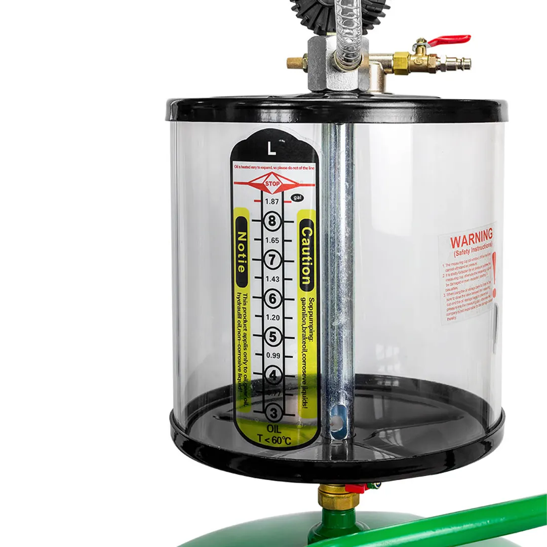 Установка пневматическая 70 л, для удаления отработанного масла, перекатная с индикатором заполнения RockForce RF-TRG2090 MST (из 2-х частей)