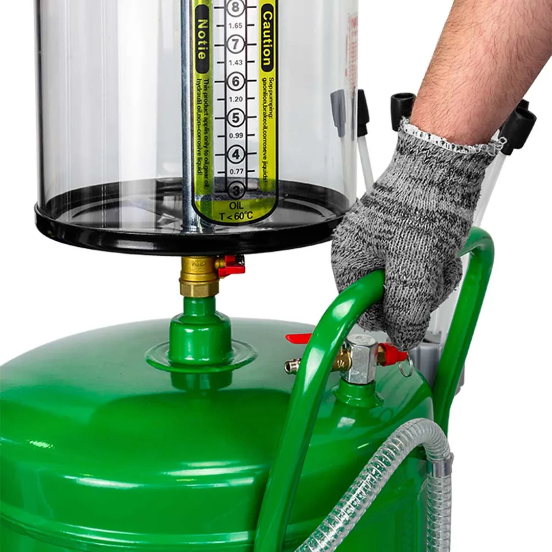 Установка пневматическая 70 л, для удаления отработанного масла, перекатная с индикатором заполнения RockForce RF-TRG2090 MST (из 2-х частей)