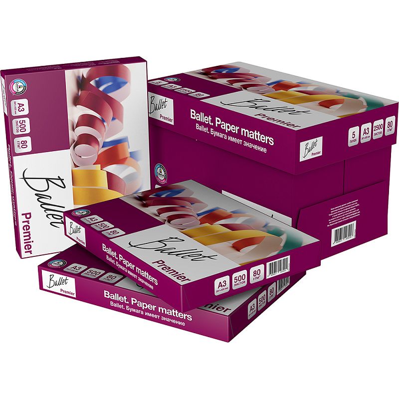 Бумага "Ballet Premier", А3, 500 листов, 80 г/м2