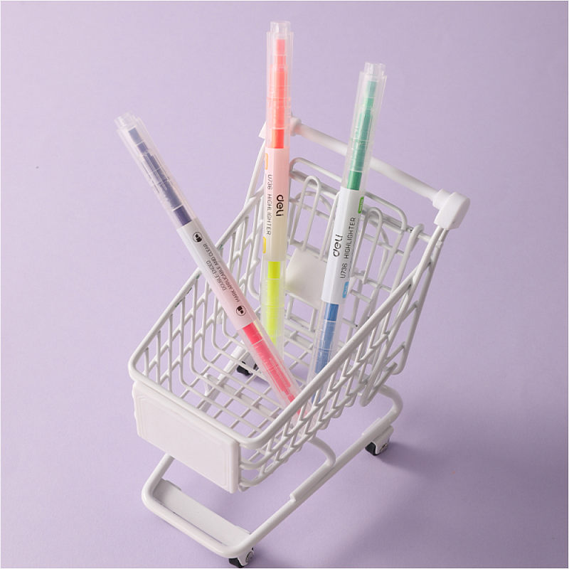 Набор маркеров текстовых "Double ended", 3 шт, ассорти