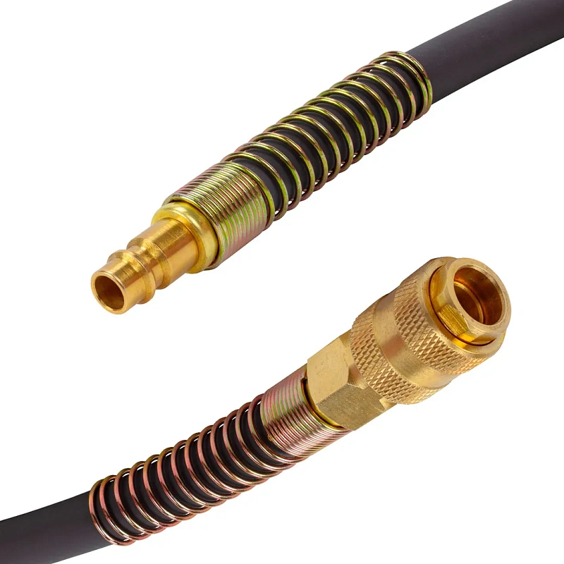 Шланг резиновый воздушный армированный с быстросъемами 10x16 мм, 15 м ILOforce IF-AHF-1510