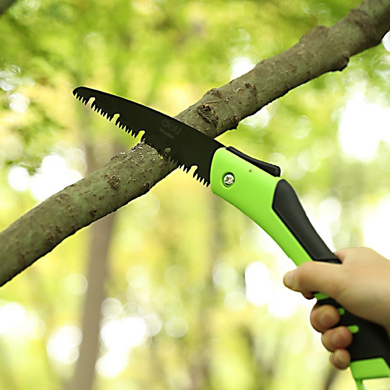 Пила садовая Deli GS EDL6006, 180 мм, складная, черный, зеленый