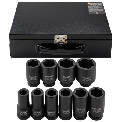 Набор ударных головок 17-46 мм 3/4'' 6-гр 10 пр ForceKraft FK-6108-5MPB