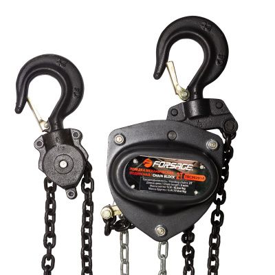 Таль механическая подвесная с лепестковым механизмом фиксации цепи натяжения 5 т. Forsage F-TRC90501A