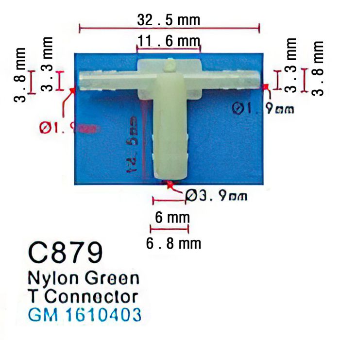 Клипса для крепления внутренней обшивки а/м GM пластиковая, 100 шт Forsage C0879(GM)