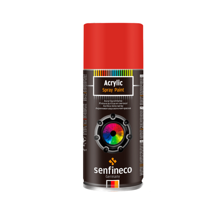 Краска-спрей акриловая красная мл. Paint Acrylic Orange Red Senfineco 4006