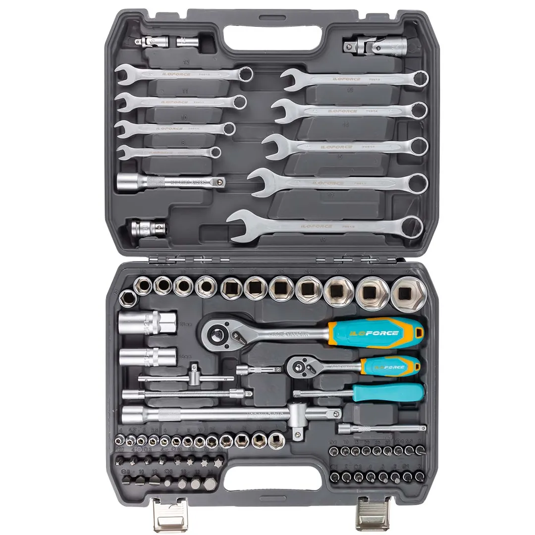 Набор инструментов 82 пр. 1/4"&1/2" 6-гр. ILOforce IF-4821-5