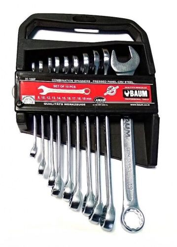 Набор комбинированных ключей 8-19 мм 10 пр. BAUM 30-10MP