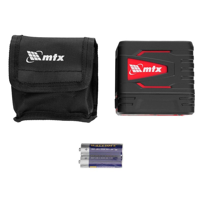 Лазерный уровень QBC RED Basic SET, 10 м, красный луч, батарейки, резьба 1/4" MTX 35010