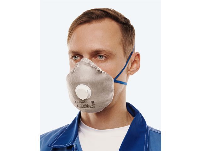Респиратор Алина-211 неформов. с клап. FFP2, до 12 ПДК РК 20488