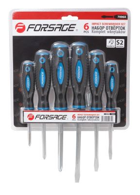 Набор отверток магнитных ''Profi'' 6 пр. Forsage F-7006A