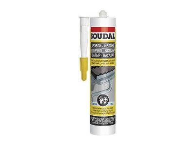 Герметик кровельный профессиональный "КРОВЛИ ЖЕЛОБА" прозрачный 280 мл SOUDAL 122020