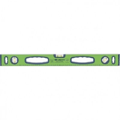 Уровень алюминиевый УСМ-0,5-1000, фрезерованный, 3 глазка, магнитный, рукоятки, 1000 мм. Сибртех 34117