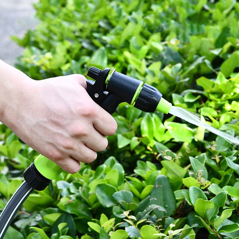 Пистолет-распылитель Deli GS EDL8757, 3 функции, быстросъем, фиксатор курка, черный, зеленый