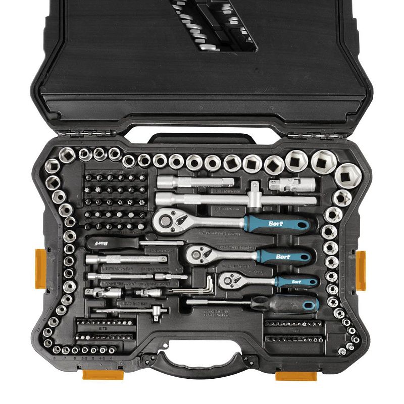 Набор инструмента 215 пр 1/4"&3/8"&1/2" 6-гр BTK-215 BORT 93418446