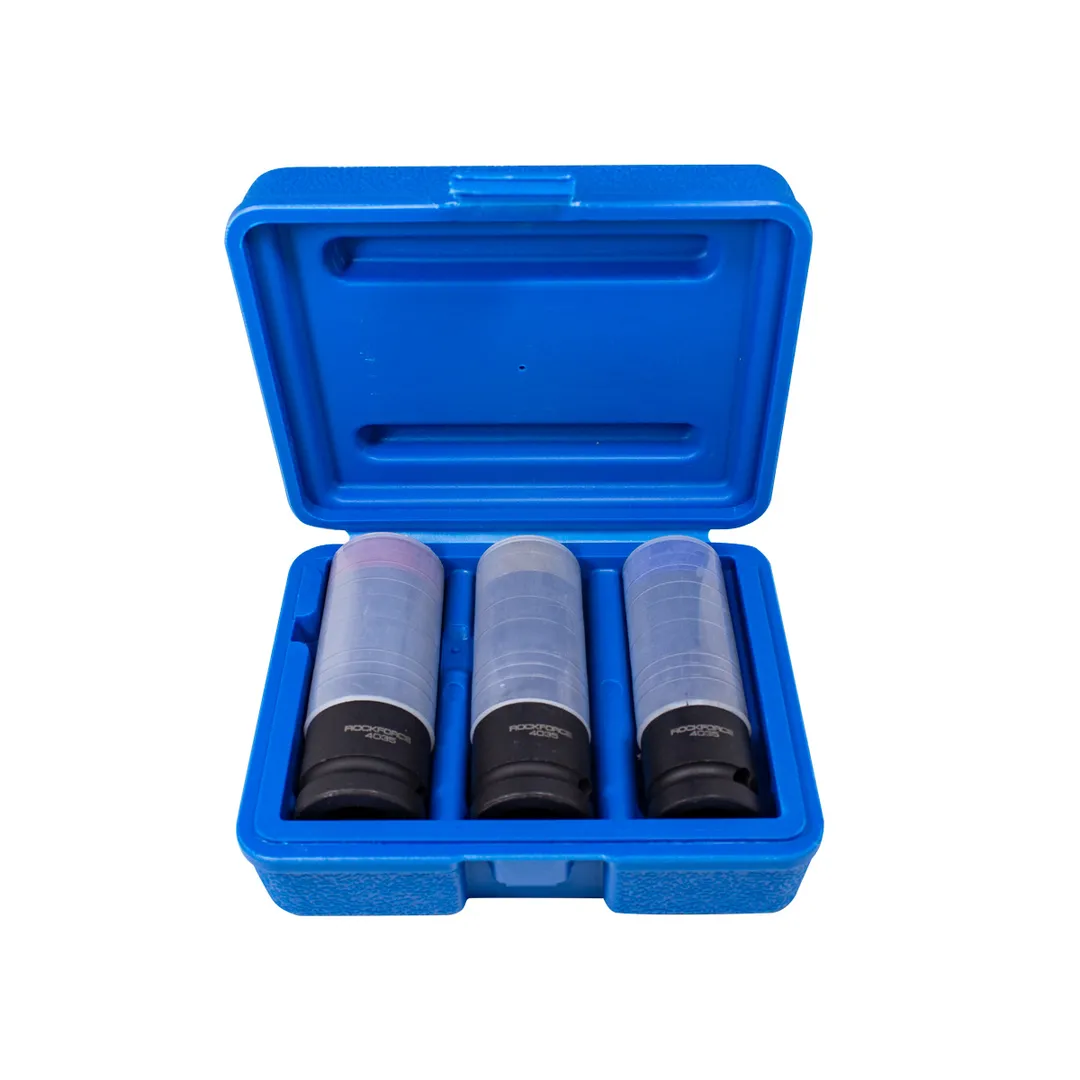 Набор головок ударные глубоких тонкостенных в защитном кожухе, 3 пр., 1/2'', 6-гр., 17,19,21 мм RockForce RF-4035