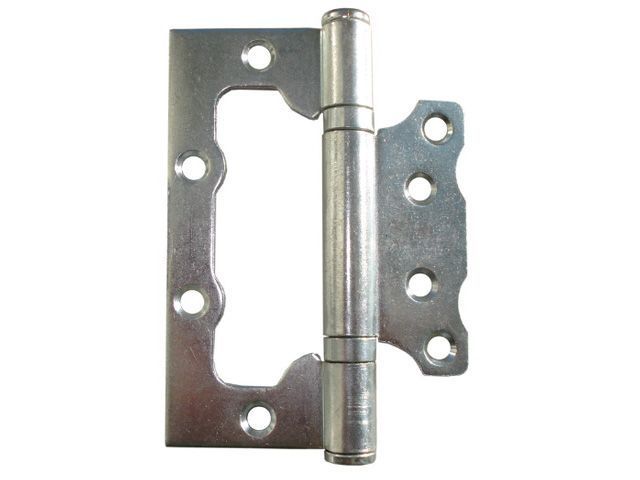 Петля 100 мм универсальная неврезная, белый цинк (2 шт в зип-локе) Starfix (неразъёмная) SMM3-36556-2